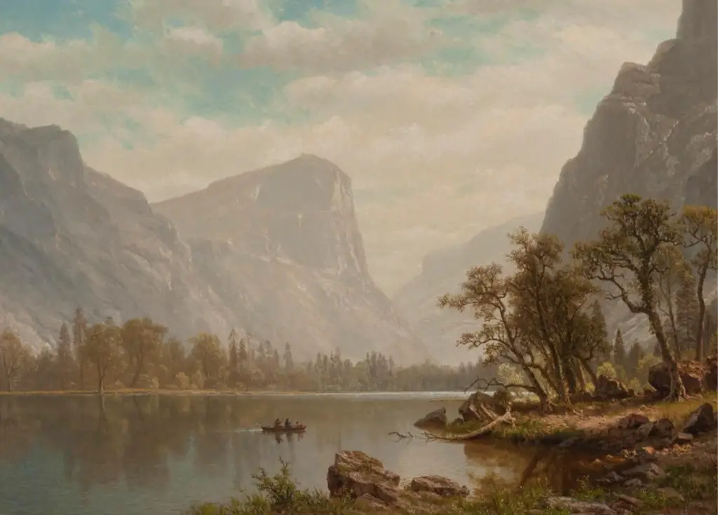 Mirror Lake, Yosemite Valley in Detail Albert Bierstadt